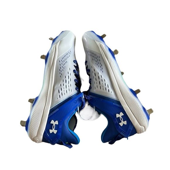 Under Armour Men's Yard Low Turf Baseball Shoe, Royal White & Blue New with tag - Picture 4 of 7